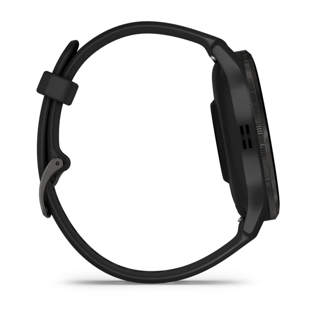 Venu 3 Slate Stainless Steel Bezel with Black Case and Silicone Band — фото 3