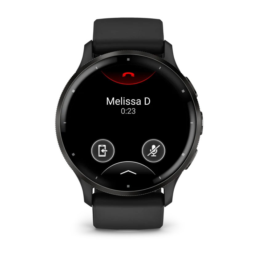 Venu 3 Slate Stainless Steel Bezel with Black Case and Silicone Band — фото 6