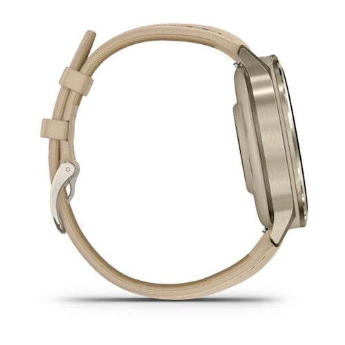 Venu 4 - 41 mm Lunar Gold with Bone Silicone Band and Light Sand Leather Band — фото 3