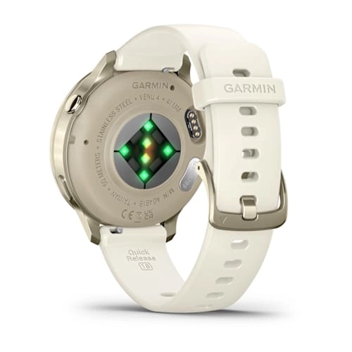 Venu 4 - 41 mm Lunar Gold with Bone Silicone Band — фото 7