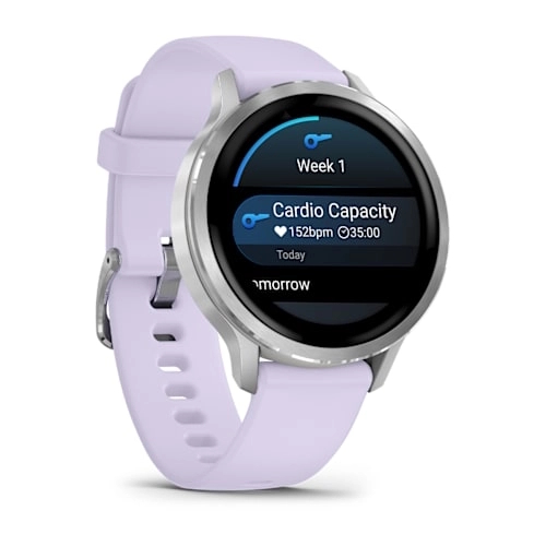 Venu 4 - 41 mm Silver with Periwinkle Silicone Band — фото 2