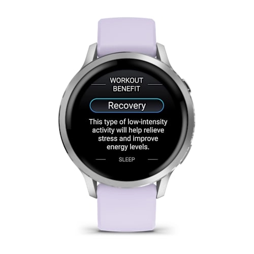 Venu 4 - 41 mm Silver with Periwinkle Silicone Band — фото 5