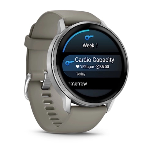 Venu 4 - 45 mm Silver with Silver Grey Silicone Band — фото 2