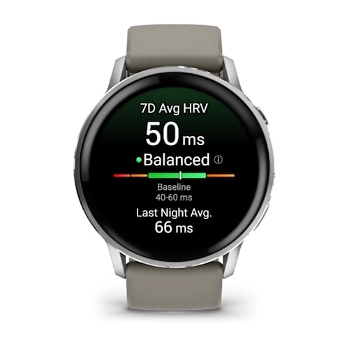 Venu 4 - 45 mm Silver with Silver Grey Silicone Band — фото 7