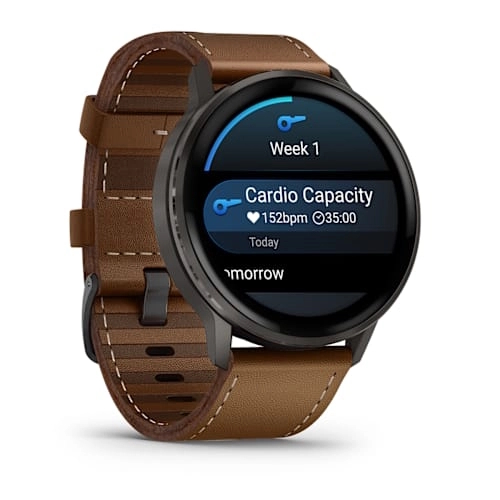 Venu 4 - 45 mm Slate with Black Silicone Band and Brown Leather Band — фото 2