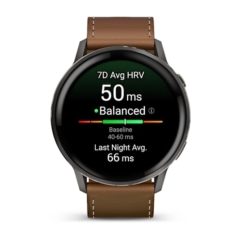 Venu 4 - 45 mm Slate with Black Silicone Band and Brown Leather Band — фото 8
