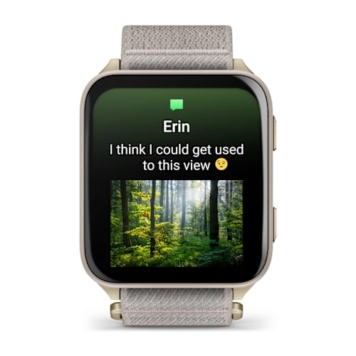 Venu X1 Soft Gold with Titanium Caseback and French Grey Nylon Band — фото 3