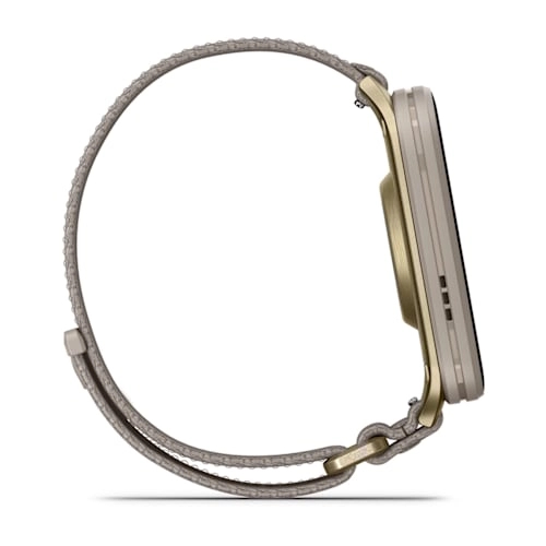 Venu X1 Soft Gold with Titanium Caseback and French Grey Nylon Band — фото 4