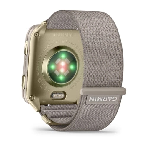 Venu X1 Soft Gold with Titanium Caseback and French Grey Nylon Band — фото 6