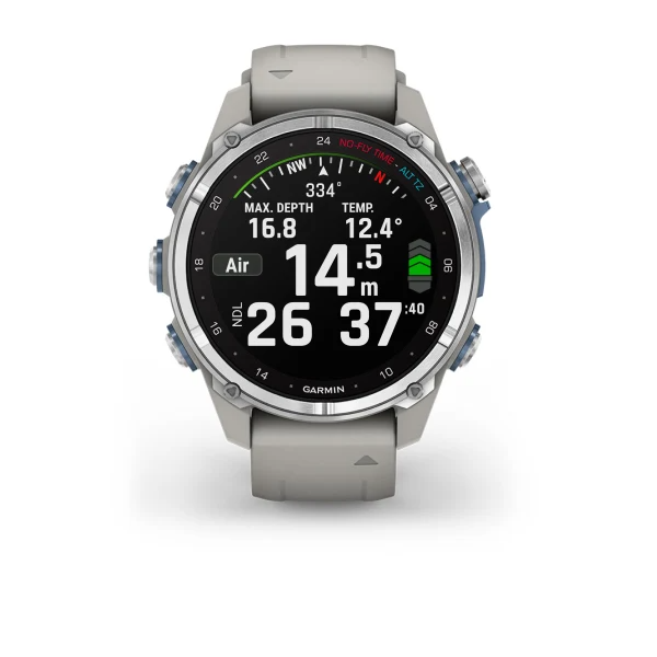 Descent Mk3 – 43 mm Stainless Steel with Fog Gray Silicone Band — фото 4
