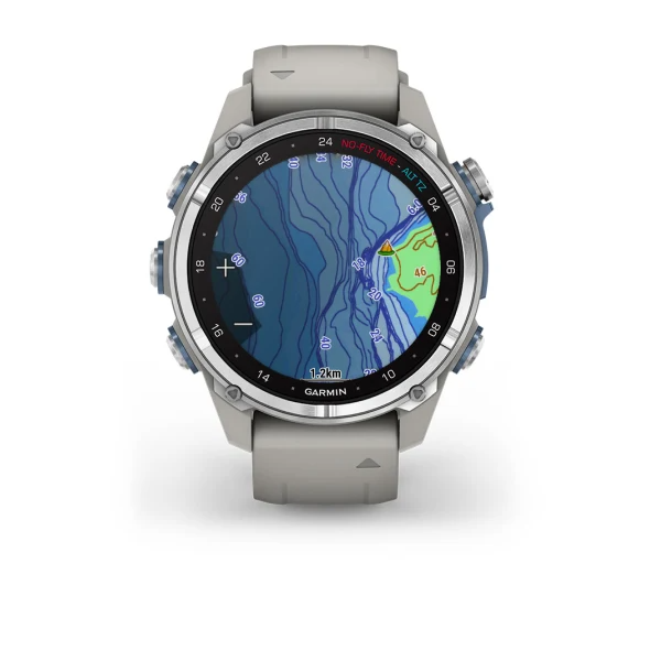 Descent Mk3 – 43 mm Stainless Steel with Fog Gray Silicone Band — фото 6
