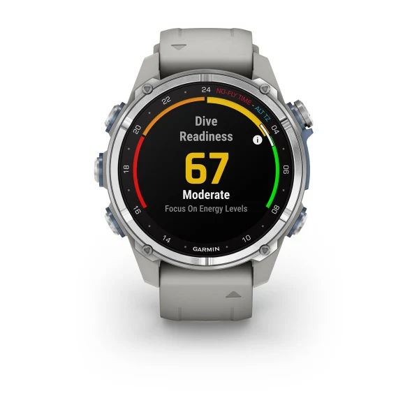 Descent Mk3 – 43 mm Stainless Steel with Fog Gray Silicone Band — фото 7
