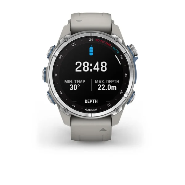 Descent Mk3 – 43 mm Stainless Steel with Fog Gray Silicone Band — фото 8