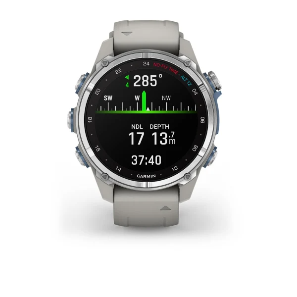 Descent Mk3 – 43 mm Stainless Steel with Fog Gray Silicone Band — фото 9