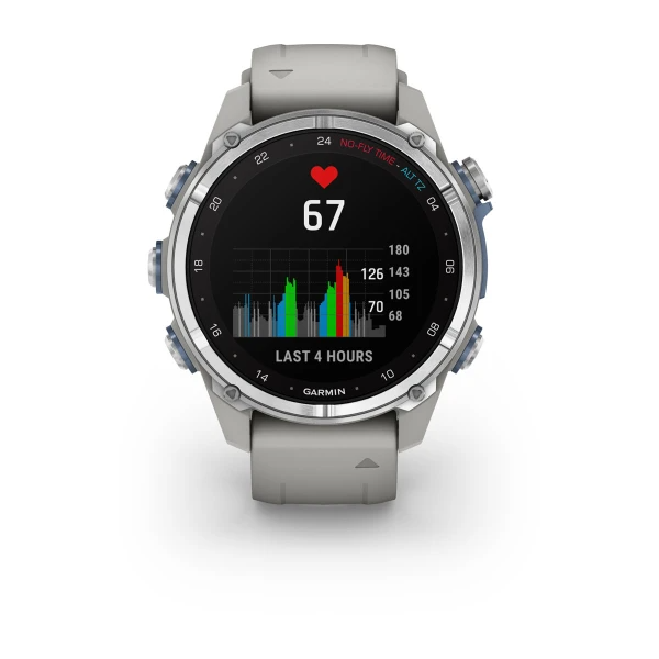 Descent Mk3 – 43 mm Stainless Steel with Fog Gray Silicone Band — фото 10