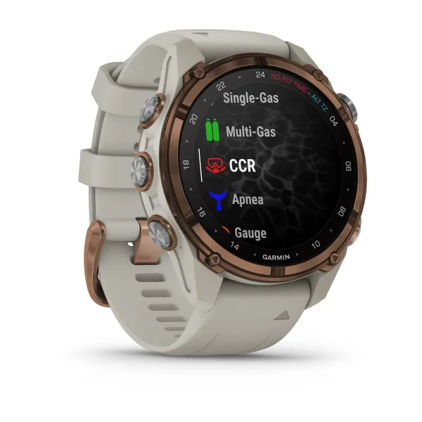 Descent Mk3i – 43 mm Bronze PVD Titanium with French Gray Silicone Band — фото 3