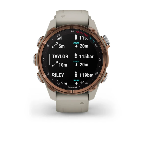 Descent Mk3i – 43 mm Bronze PVD Titanium with French Gray Silicone Band — фото 4