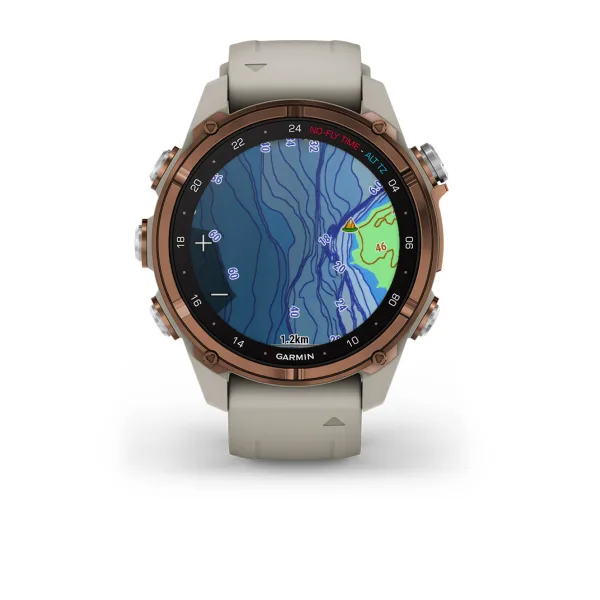 Descent Mk3i – 43 mm Bronze PVD Titanium with French Gray Silicone Band — фото 6