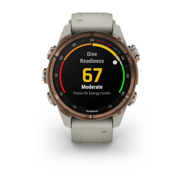 Descent Mk3i – 43 mm Bronze PVD Titanium with French Gray Silicone Band — фото 7