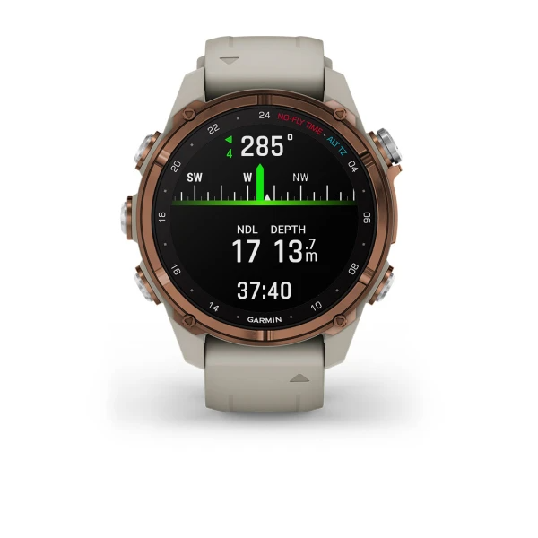 Descent Mk3i – 43 mm Bronze PVD Titanium with French Gray Silicone Band — фото 9