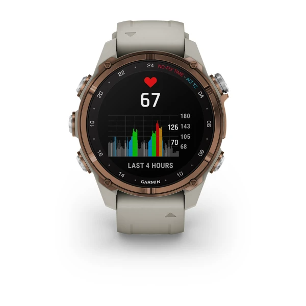 Descent Mk3i – 43 mm Bronze PVD Titanium with French Gray Silicone Band — фото 10