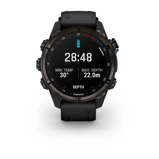 Descent Mk3i – 43 mm Carbon Gray DLC Titanium with Black Silicone Band — фото 2