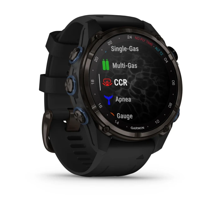 Descent Mk3i – 43 mm Carbon Gray DLC Titanium with Black Silicone Band — фото 3