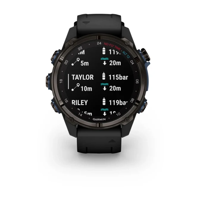 Descent Mk3i – 43 mm Carbon Gray DLC Titanium with Black Silicone Band — фото 4