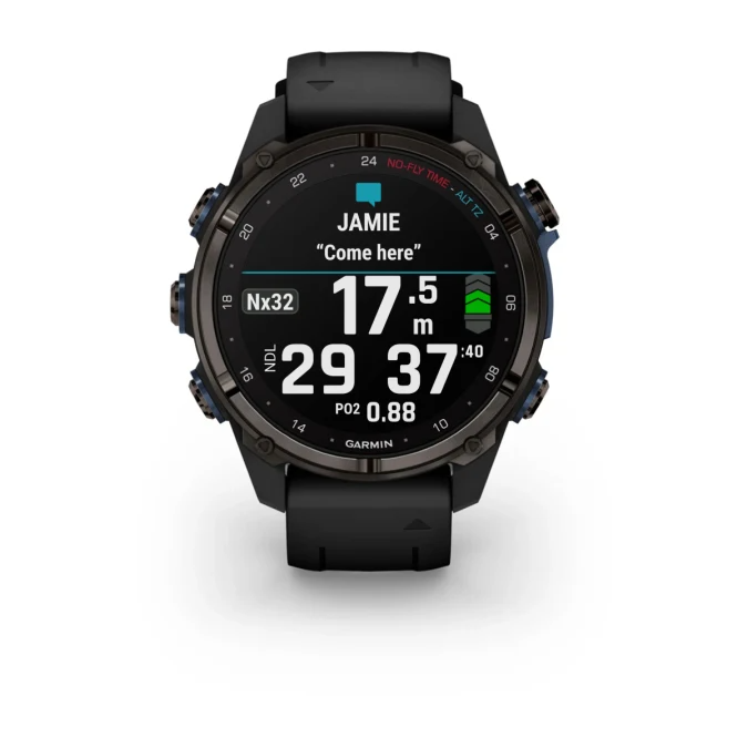 Descent Mk3i – 43 mm Carbon Gray DLC Titanium with Black Silicone Band — фото 8