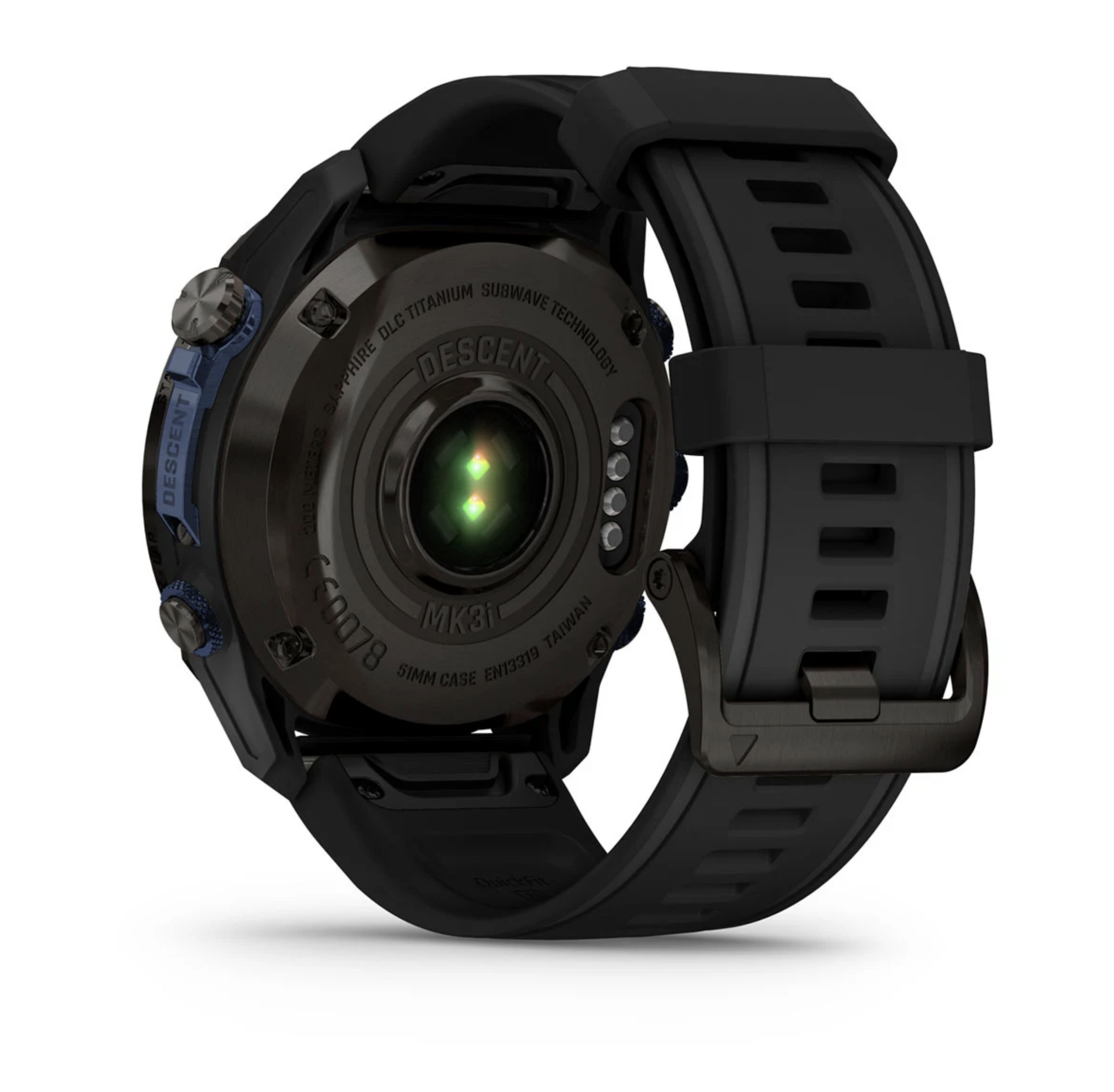 Descent Mk3i – 51 mm Carbon Gray DLC Titanium with Black Silicone Band — фото 6