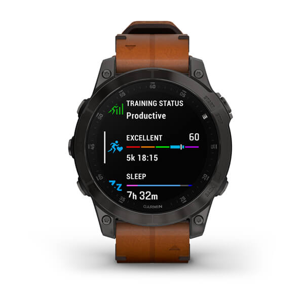 Epix (Gen 2) Sapphire Black Titanium with Chestnut Leather Strap 47mm — фото 2