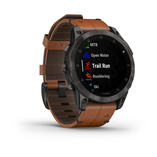 Epix (Gen 2) Sapphire Black Titanium with Chestnut Leather Strap 47mm — фото 3