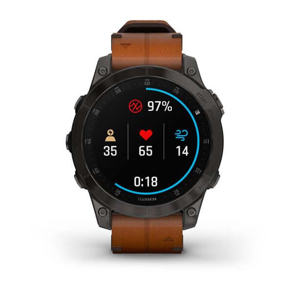 Epix (Gen 2) Sapphire Black Titanium with Chestnut Leather Strap 47mm — фото 4