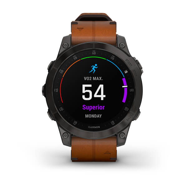 Epix (Gen 2) Sapphire Black Titanium with Chestnut Leather Strap 47mm — фото 6