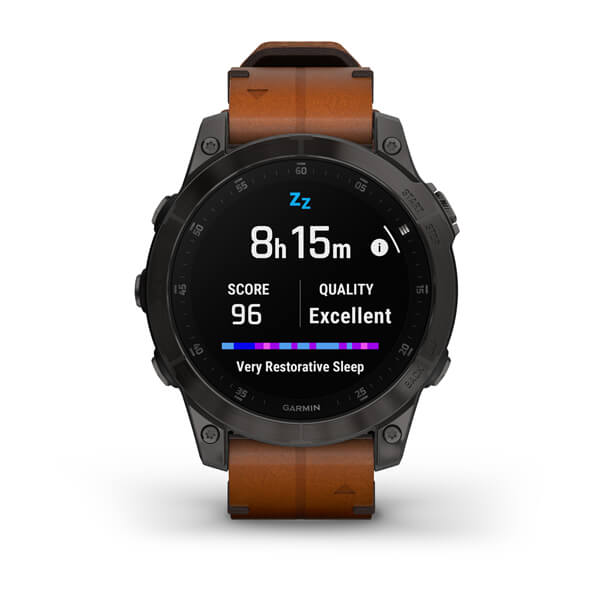 Epix (Gen 2) Sapphire Black Titanium with Chestnut Leather Strap 47mm — фото 7