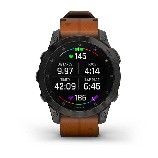 Epix (Gen 2) Sapphire Black Titanium with Chestnut Leather Strap 47mm — фото 8