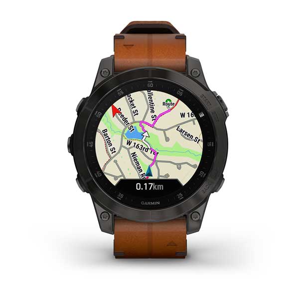 Epix (Gen 2) Sapphire Black Titanium with Chestnut Leather Strap 47mm — фото 9