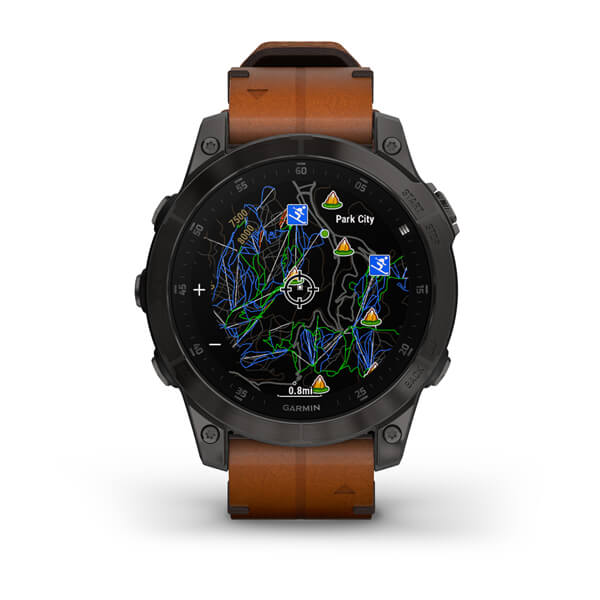 Epix (Gen 2) Sapphire Black Titanium with Chestnut Leather Strap 47mm — фото 10