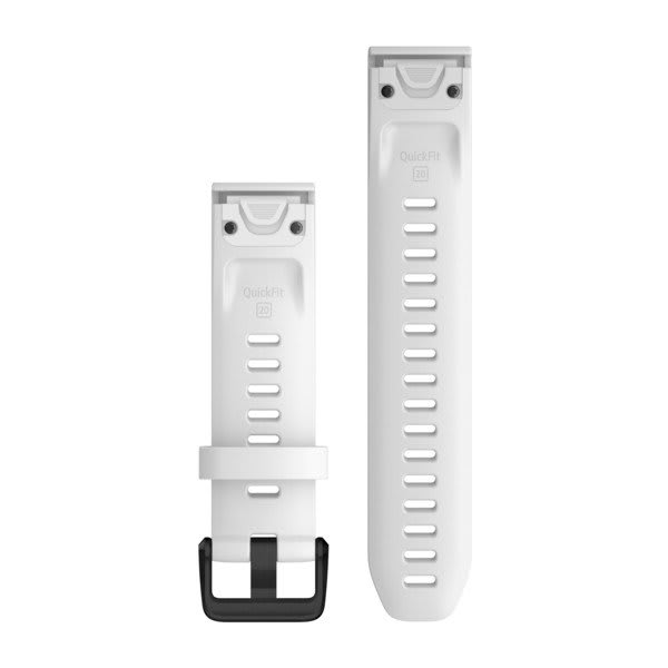 QuickFit Band 20mm White Silicone with Black Hardware — фото 2