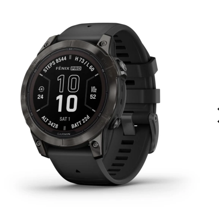 Fenix 7 Pro - Sapphire Solar Edition Carbon Gray DLC Titanium with Black Band