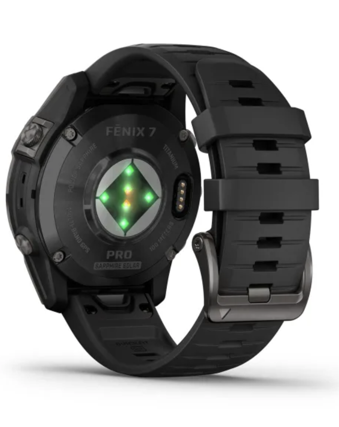 Fenix 7 Pro - Sapphire Solar Edition Carbon Gray DLC Titanium with Black Band — фото 5