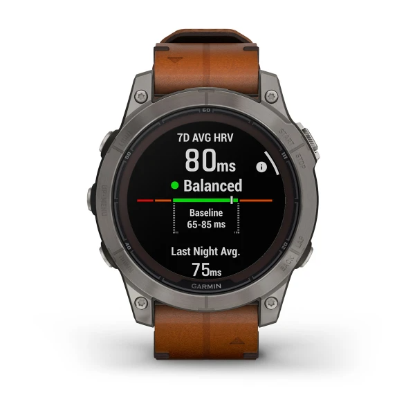 Fenix 7 Pro – Sapphire Solar Edition Titanium with Chestnut Leather Band — фото 5