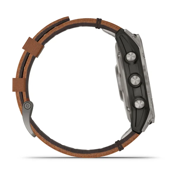 Fenix 7 Pro – Sapphire Solar Edition Titanium with Chestnut Leather Band — фото 6