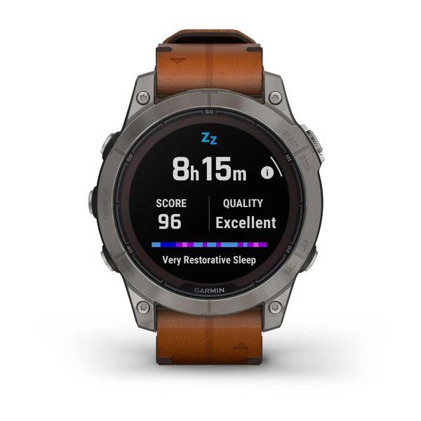 Fenix 7 Pro – Sapphire Solar Edition Titanium with Chestnut Leather Band — фото 8