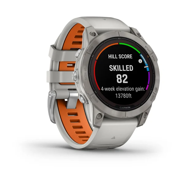 Fenix 7 Pro – Sapphire Solar Edition Titanium with Fog Gray/Ember Orange Band — фото 3