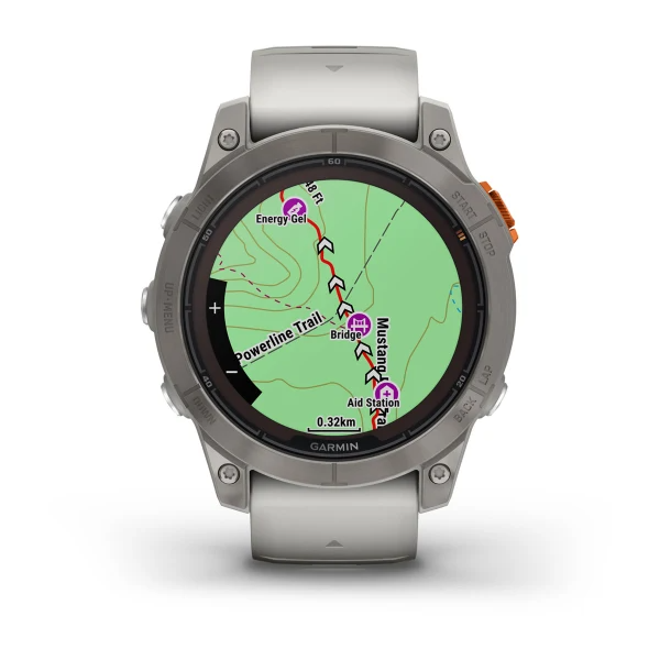 Fenix 7 Pro – Sapphire Solar Edition Titanium with Fog Gray/Ember Orange Band — фото 4