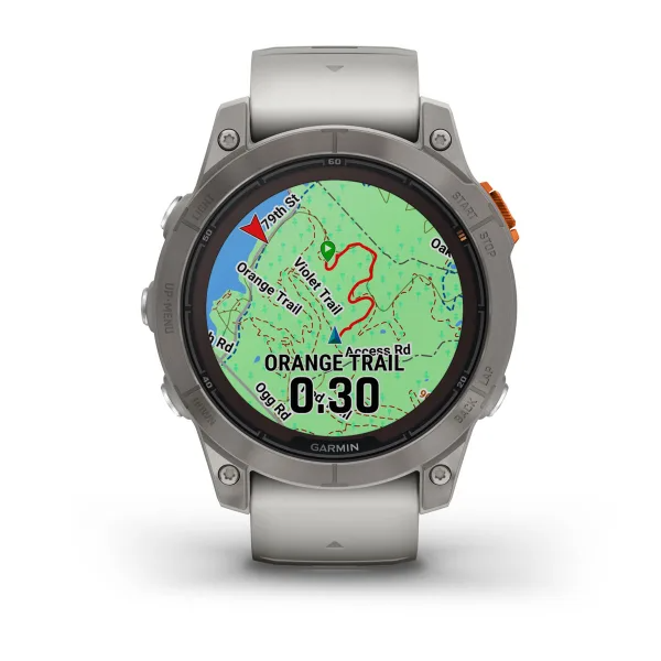 Fenix 7 Pro – Sapphire Solar Edition Titanium with Fog Gray/Ember Orange Band — фото 7