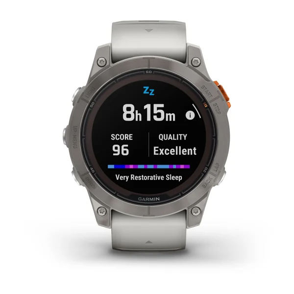 Fenix 7 Pro – Sapphire Solar Edition Titanium with Fog Gray/Ember Orange Band — фото 8
