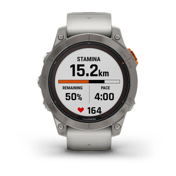 Fenix 7 Pro – Sapphire Solar Edition Titanium with Fog Gray/Ember Orange Band — фото 9