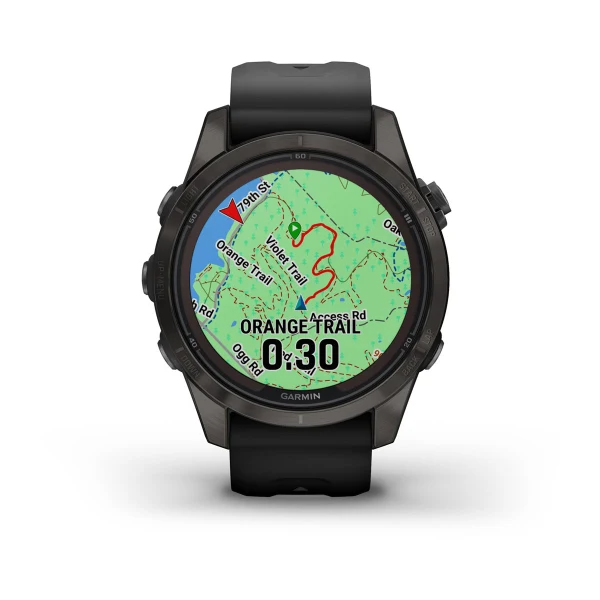 Fenix 7S Pro – Sapphire Solar Edition Carbon Gray DLC Titanium with Black Band — фото 7